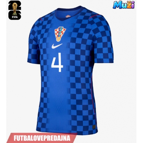 Lacne Muži Futbalové dres Chorvátsko Josko Gvardiol #4 MS 2026 Krátky Rukáv - Preč